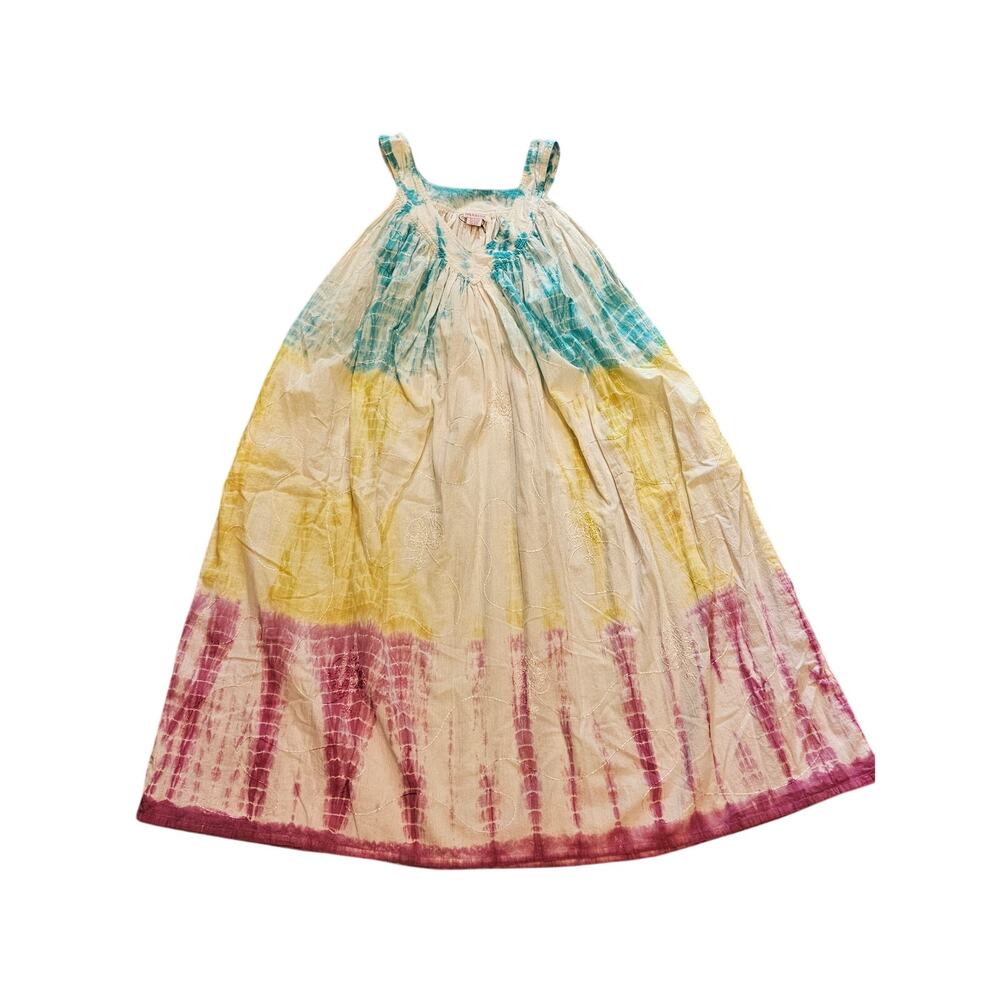 Marine embroidered tiedye boho beach dress onesize large new flowy festival